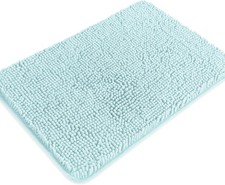 Aqua Bathroom Rugs Absorbent  Washable Bath Mat Non-Slip Thick Soft 17"x24"