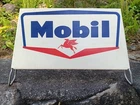 Vintage Mobil Tire Display Stand Pegasus Mobil Oil Co, Sign VG+
