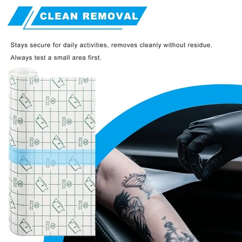 Emalla 3 Rolls Tattoo Second Skin Film Waterproof Tattoo Aftercare Bandage image 7