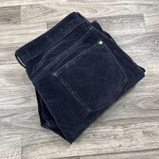 PILCRO AND LETTERPRESS Straight Leg Stretch Dark Blue Corduroy Pants Women's 31