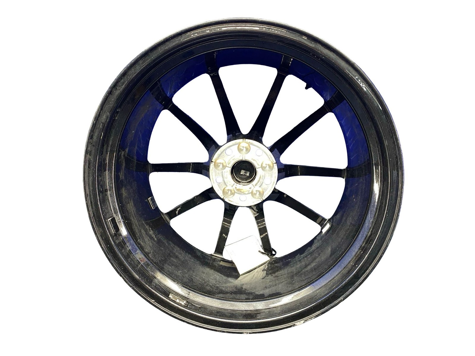 2016-2021 Mclaren 570s 20X10 5 V Spoke Wheel Rim Silver W/ Carbon Fiber Caps