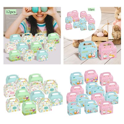 12 Stück Ostern Leckerli Boxen Ostern Deko Geschenkboxen Kinder Jungen Mädchen Hase Eier