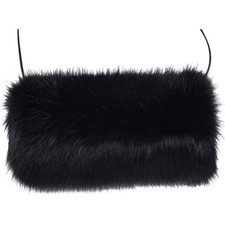 Faux Fur Hand Muffs Women Winter Warmer Fuzzy Pouch Plush Wedding Elegant
