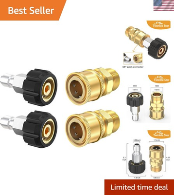 #ad Pressure Washer Quick Connect Fittings Quick Connect Kit M22 14mm to 3 8 Inc... $24.25