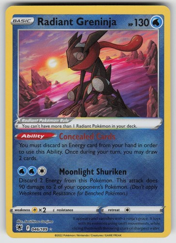 Radiant Greninja 046/189 Holo Astral Radiance Pokemon TCG Near Mint