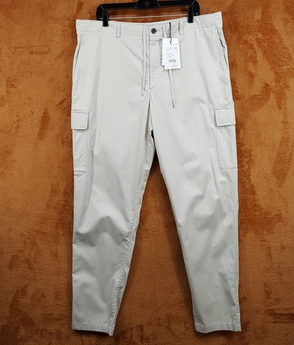 THEORY Pants Mens Size 38 Tan Cargo Drawstring Trouser CURTIS Hanson Twill $245 - Picture 2 of 8