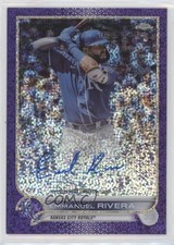 2022 Topps Chrome Rookie Purple Speckle Refractor /299 Emmanuel Rivera Auto 06bg