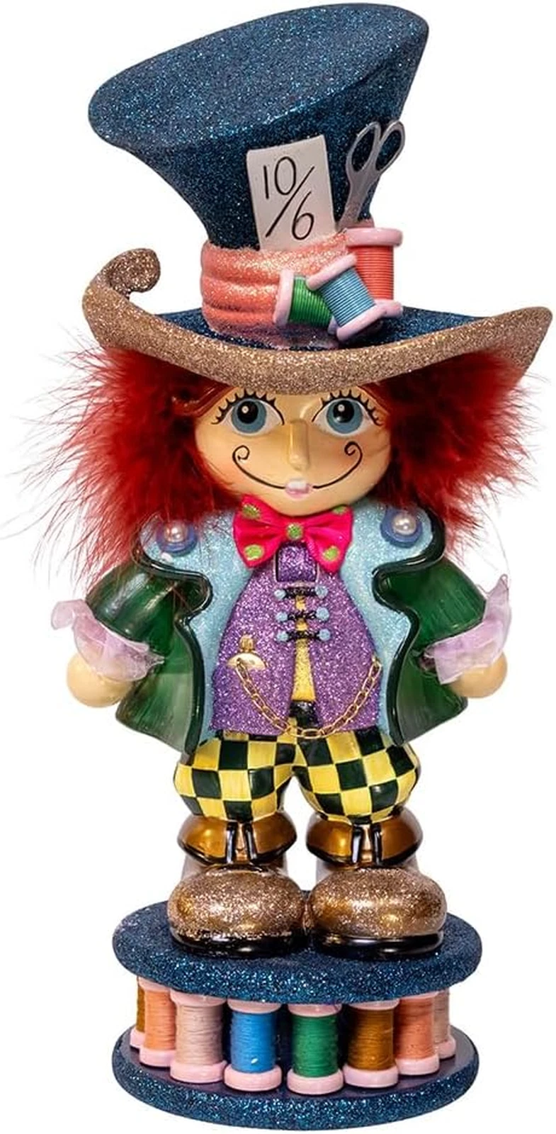 Kurt Adler 13" Mad Hatter Nutcracker - Whimsical Holiday Decor