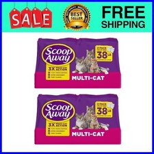 Scoop Away Multi-Cat Litter 38 lb 2-Pack Fast Ship USA