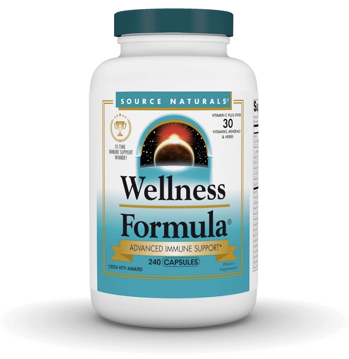 Source Naturals - Wellness Formula, Advanced Immune Support, 240 Caps Exp 2028