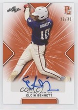 2021 Leaf Perfect Game National Showcase Orange 22/30 Elgin Bennett Auto 0b2