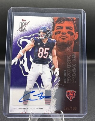 2025 Topps Signature Class Football Cole Kmet Auto Purple /100