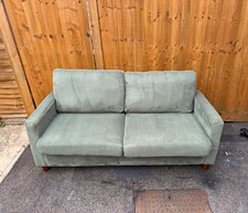 Green Corduroy 2 Seater Sofa Solid Pattern L180 x W80 x H80 cm