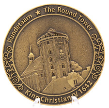 Geocaching Trackable Token Copenhagen Denmark Round Tower King Christian IV 1.75