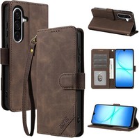 HandyhüLle KlapphüLle PU Leder Braun Wallet Flip Case Mit Kartenhalter FüR