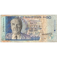 [#1233337] Mauritius, 50 Rupees, Undated (1999), VF(20-25)