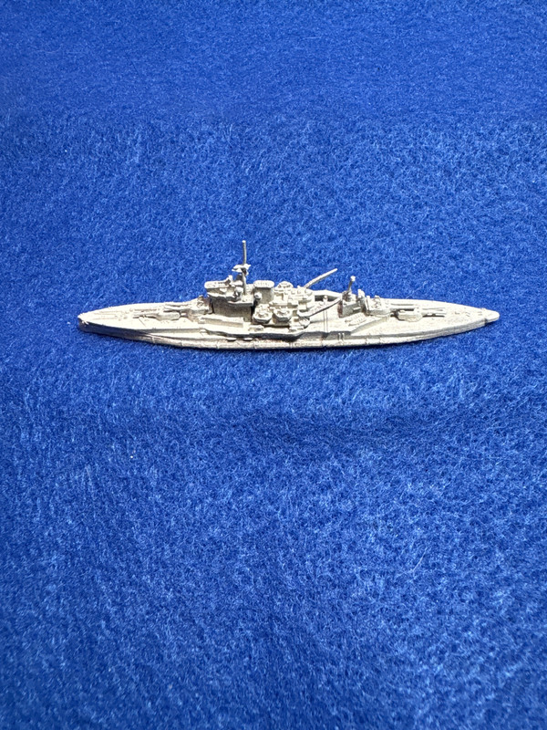 GHQ Micronauts WWII,  1/2400  HMS Warspite,  British BB  assembled and primed