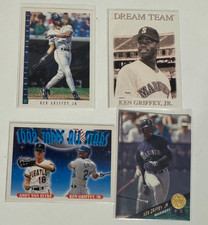 Lot of 4 1993 Ken Griffey Jr cards-Score, Topps, & Leaf MLB HOF - Mariners