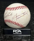 Willie Mays & Bobby Bonds Dual Signed ONL Baseball PSA DNA San Francisco Giants