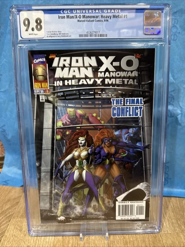 IRON MAN/X-O MANOWAR: HEAVY METAL #1 CGC 9.8  , Al Milgrom Fabian Nicieza Graded