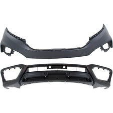 Bumper Covers Set Of 2 Front Upper For Honda Crosstour 2013-2015 Pair