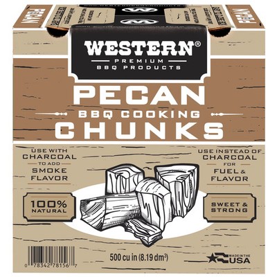 Western Premium BBQ 500 CU in Pecan Smokers Chunks Box