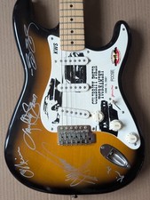 Chip Foose Kenny Wayne Shepherd Bill Goldberg Signed Fender Squier Guitar