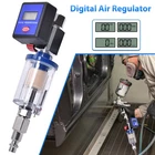 1/4 Digital Paint Spray Gun Air Pressure Regulator Gauge Water Separator Filter
