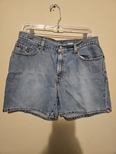 Vintage 2001 Levis Women's Blue Denim Shorts Red Tag Size 12 MIS