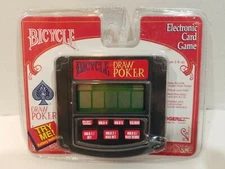 Vintage Bicycle Draw Poker Handheld Electronic Card Game Tiger 1995 New, Sealed 