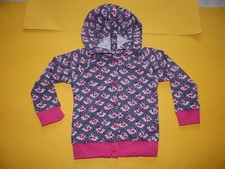 Baby Kapuzenjacke  aus Jersey  grau mit Igel