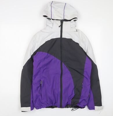 Crane Herren Lila Jacke Mantel Größe M Reißverschluss