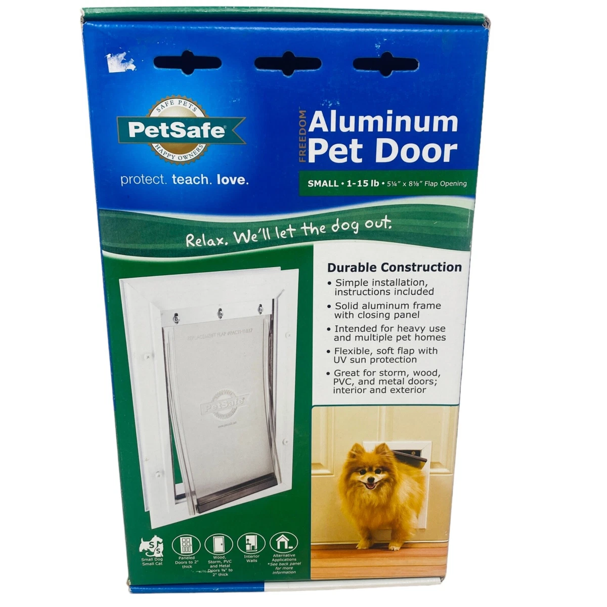 Petsafe aluminium top pet door small