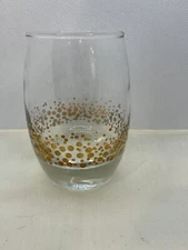 BAILEYS GOLD BUBBLE DRINKING GLASS 4 Inches Tall
