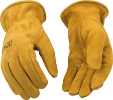 Kinco 50 Unlined Mens Suede Work Gloves Cowhide Driver Farm Child & Adult Sizes