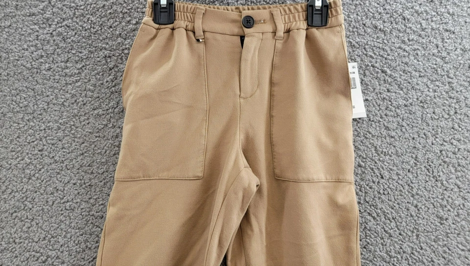 BOSS Ceremony 西装裤大男孩 10 岁饼干纯色侧口袋纽扣拉链 — 第 3/4 张图片