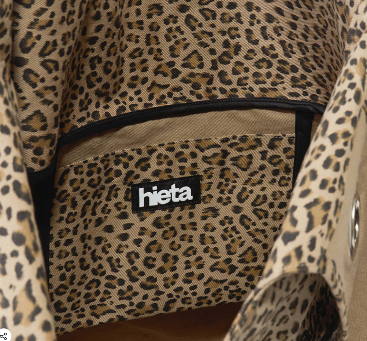 ★Hieta★ 777Angels Beige Leopard HIETA 777 Angels Bag Beige Leopard – Graphic Cotton Hobo