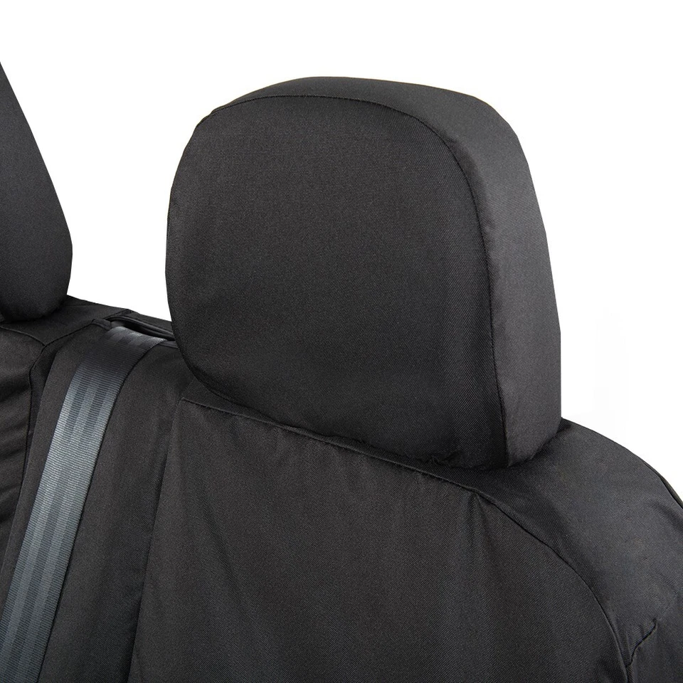 FUNDAS DE ASIENTO DELANTERAS A MEDIDA VW VOLKSWAGEN CRAFTER VAN (2017 EN ADELANTE) NEGRO 308 Foto 2 de 4