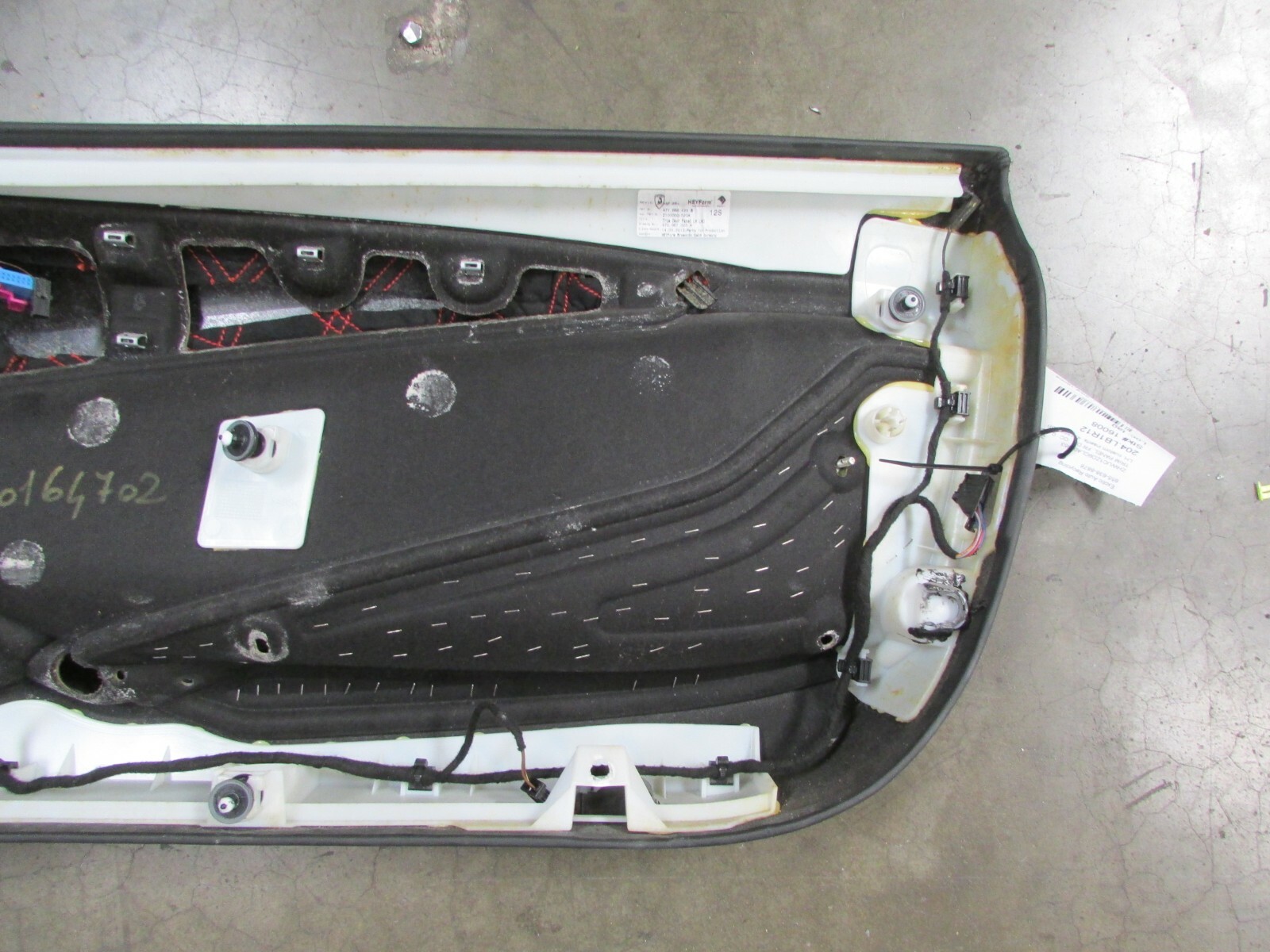 Lamborghini Aventador, LH Door Panel, Custom Red Stitching, Used, P/N 471868423B
