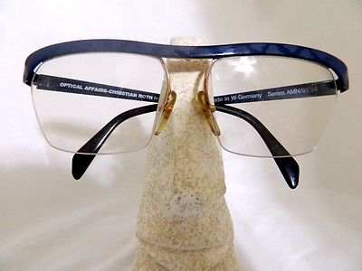 VINTAGE OPTICAL AFFAIRS EYEGLASSES AMN/99.94 Blue rimless Groove W ...