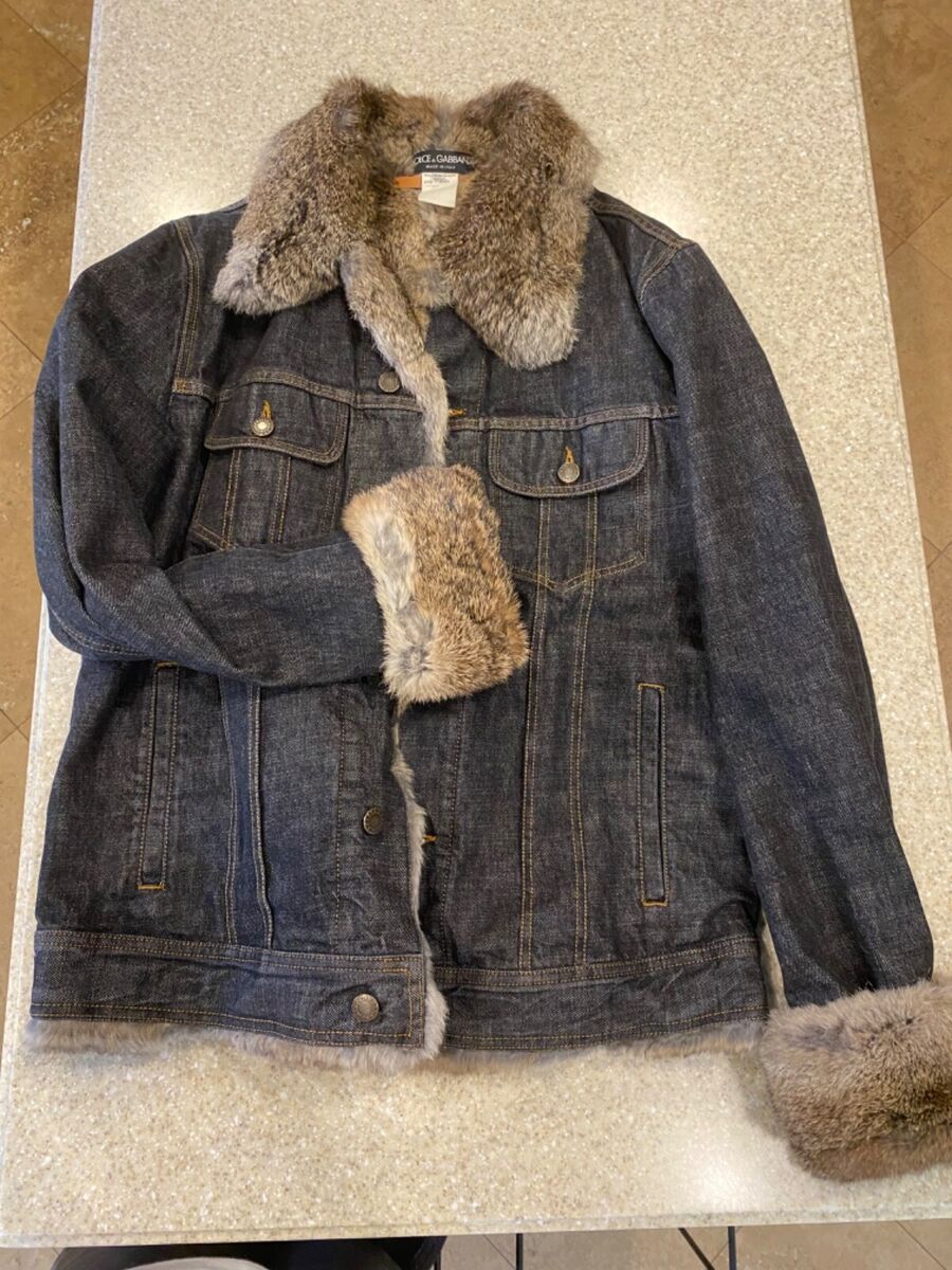 dolce gabbana D&G denim fully fur lined jacket | eBay dolce gabbana D&G denim fully fur lined jacket | eBay