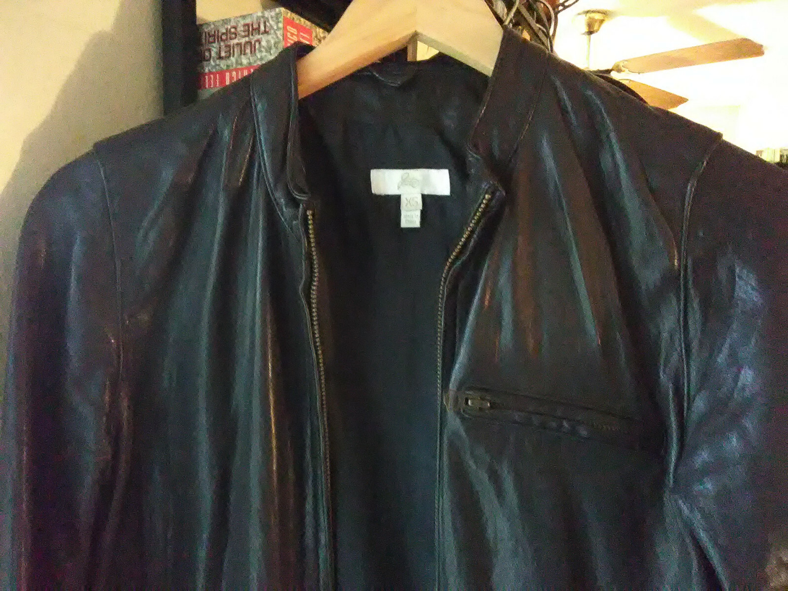 JOIE Black Leather Jacket Women's 