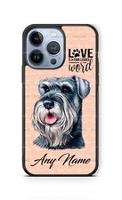 Custom Schnauzer Dog Face Personalized Pet Phone Case Cover for iPhone Samsung