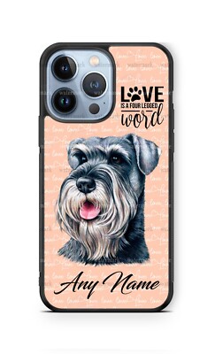 Custom Schnauzer Dog Face Personalized Pet Phone Case Cover fits iPhone Samsung