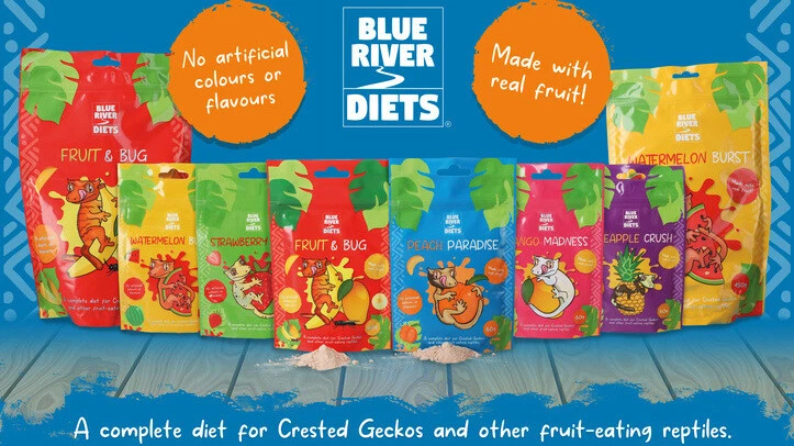 Blue River Diets Complete Crested Gecko Diet - All Flavours - 60g Pouches
