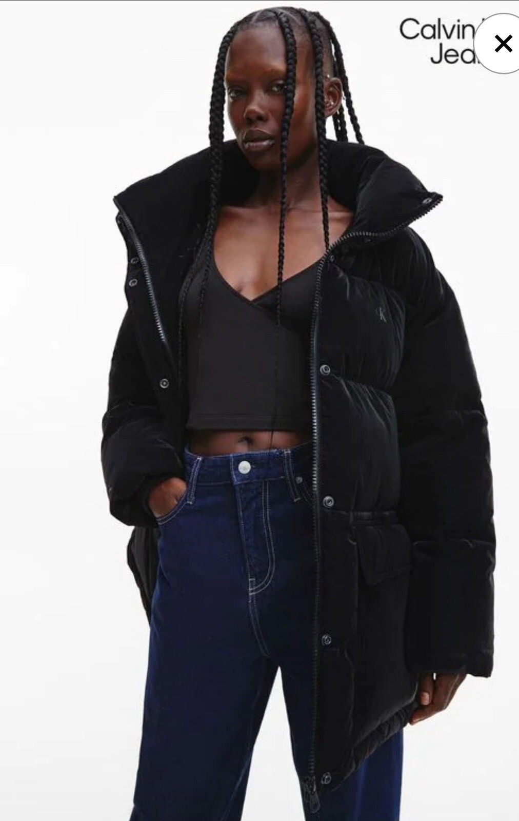 Calvin Klein Soft Touch Belted Puffer Coat, Black/ Brand new/Size S RRP £300 image 5