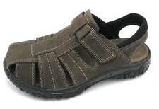 Enval 5733111 nubuck sandal earth siena strap-on rubber bottom Q