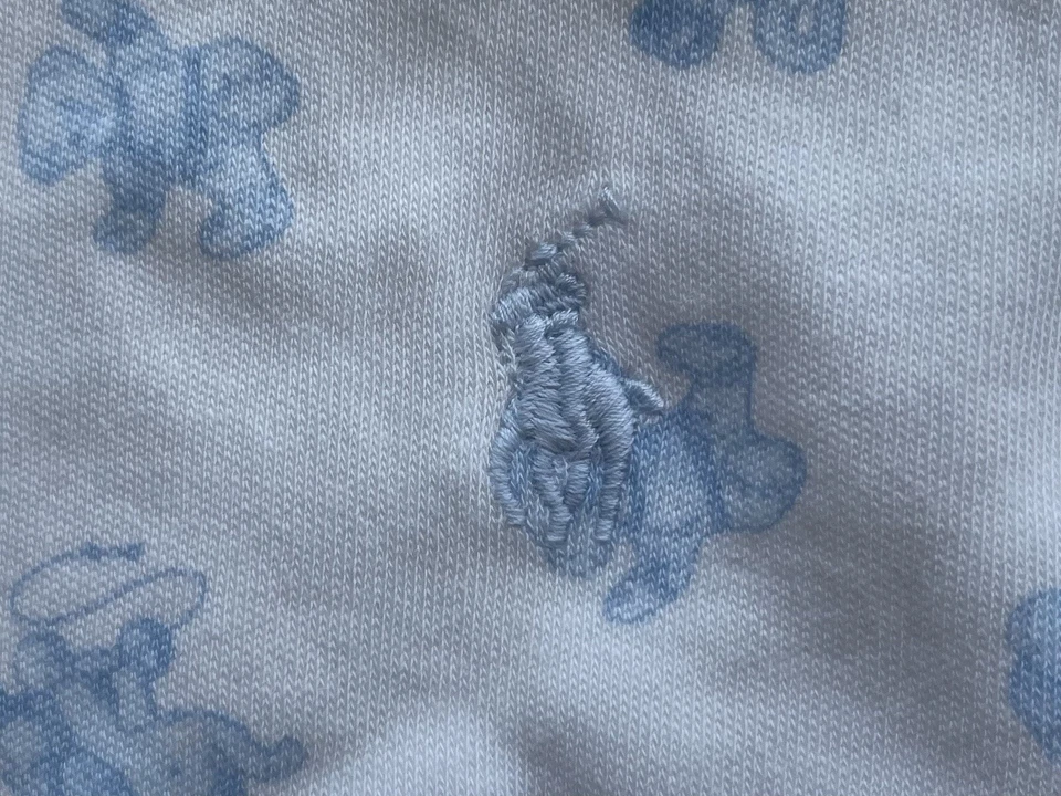 Pechera Ralph Lauren bebé niño azul y blanco X 2 talla única nueva Foto 2 de 3