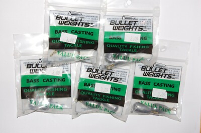 bags bullet weights sinkers bottom fishing casting 3/4oz river