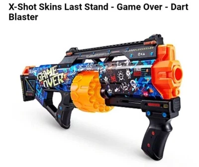 ZURU X SHOT MAX ATTACK ZURU SKINS " GAME OVER " , NEU , OVP , TOP ARTIKEL ,INKL. 16 SCHAUMSTOFF PFEILE